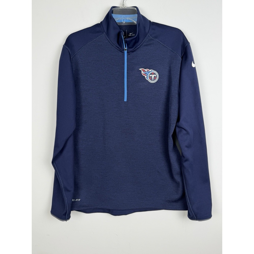 Nike Dry Fit Team Apparel Tennessee Titans Quarter Zip Pullover Size M